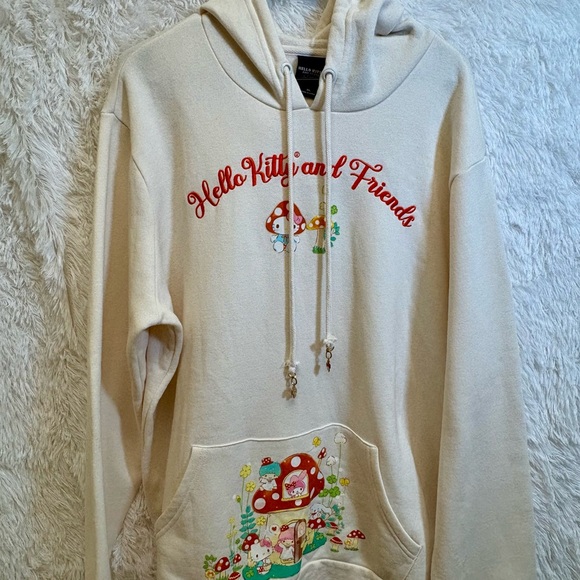 NWT | Box Lunch Exclusive | Hello Kitty and Friends |  White Cream Hoodie | XL 🍄 - Picture 4 of 14